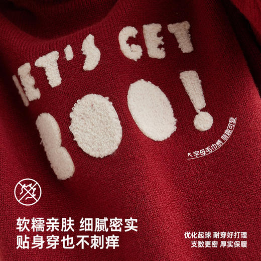 【秋冬上新】【圣诞风软毛衣】儿童毛绒球提花毛衣PDMY2313 商品图4