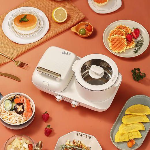 大宇（DAEWOO）电饼铛三明治多士炉料理锅家用多功能早餐机DYZC-D50 商品图1