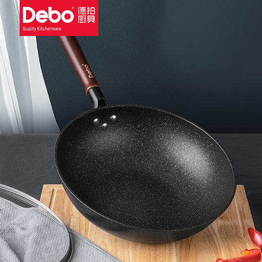 Debo德铂炒锅麦饭石不粘少油烟炒菜锅32cm无惧铁铲布莱恩升级款 商品图1