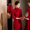 高端喜妈妈旗袍礼服，中国风丈母娘喜婆婆婚宴装连衣裙HQ-172 商品缩略图2