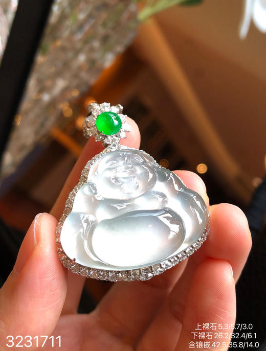 玻璃种木那佛公吊坠【3231711】具体价格微信咨询 商品图1