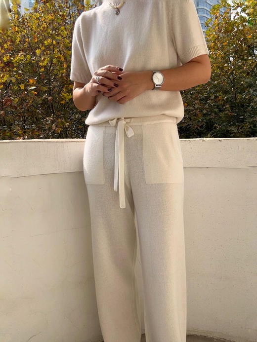 Puree｜#2011 Feel at home pants 羊绒直筒长裤 [ 白 / 绿 / 驼 / 灰 ] 商品图2