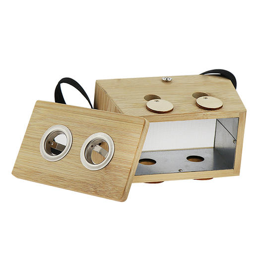【双孔竹盒】2孔艾灸盒 适用于直径1.8Cm的艾条  建议配推送器使用（绑带在竹盒内） 商品图2