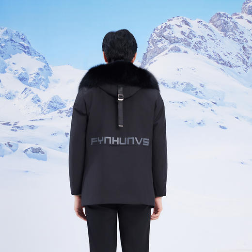 半身缘男装 冬季简约休闲保暖羽绒尼克服244312M05212613 商品图4