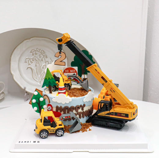 工程车挖掘机丨蛋糕 商品图0
