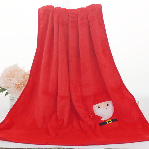 圣诞节【双面法兰绒毯子】创意圣诞老人毛毯 卡通公仔抱毯午睡毯 商品图3