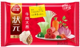 三全状元牛肉大葱饺子612g