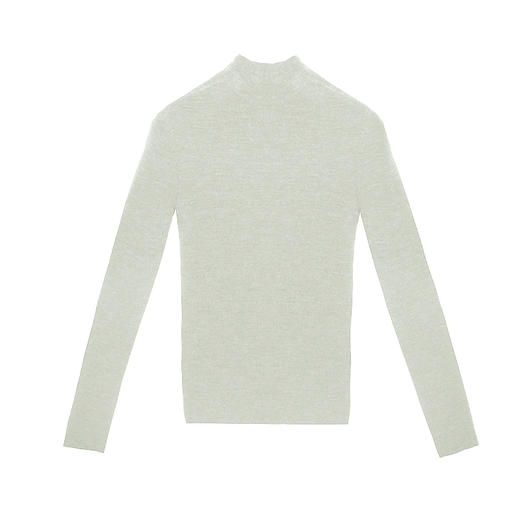 100%黑色打底绵羊毛衫 商品图4