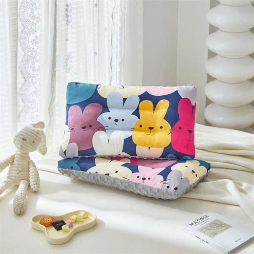 一体枕【儿童全棉枕头】 豆豆安抚枕A类纯棉 卡通学生枕头幼儿园午睡枕 商品图12