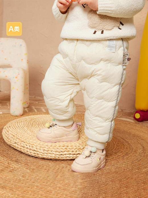 【A类优选面料，健康舒适！】婴幼儿童羽绒裤男童长裤女童裤子，新款保暖高腰护肚加厚白鸭绒，经过加厚处理，有效抵御寒冷天气对宝宝的侵袭-QQ 商品图0