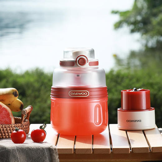 大宇（DAEWOO）榨汁杯无线小型电动便携式榨汁吨吨桶DYGZ-5D10 红色 商品图4