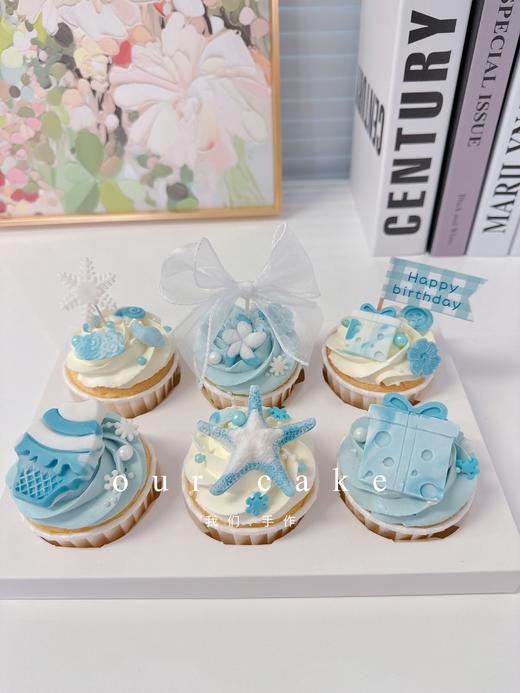 翻糖装饰可改字杯子蛋糕-无夹心内有卡仕达酱-低糖无添加 商品图3