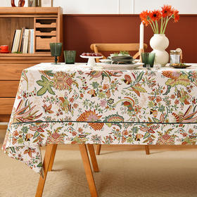 花与蝴蝶桌布客厅电视柜布艺餐桌布