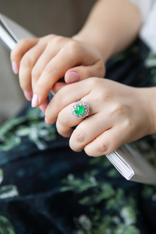【绽放】满绿戒指    JZ2310066 商品图5