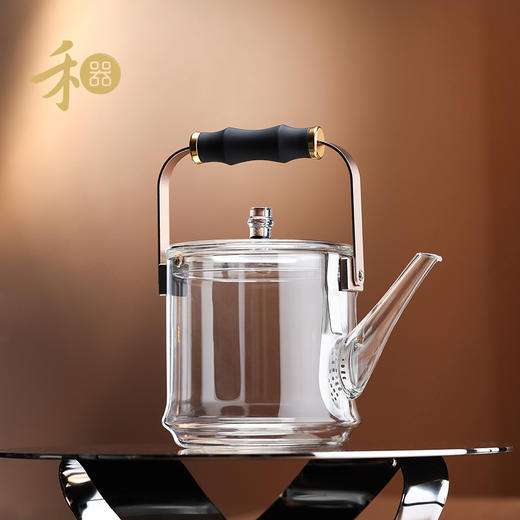 禾器木作·君若壶（滤片款） 煮茶壶高硼硅烧水壶 玻璃煮茶壶高端茶壶 商品图9