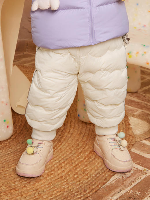 【A类优选面料，健康舒适！】婴幼儿童羽绒裤男童长裤女童裤子，新款保暖高腰护肚加厚白鸭绒，经过加厚处理，有效抵御寒冷天气对宝宝的侵袭-QQ 商品图3