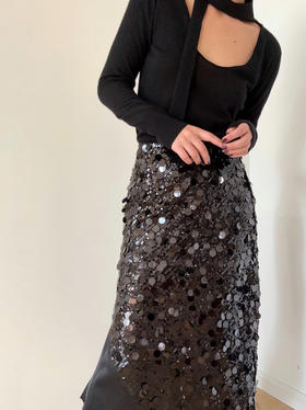 VC｜HD23002 Gelina sequin skirt  [ 半身裙 黑 / 白 ]【HOLIDAY】
