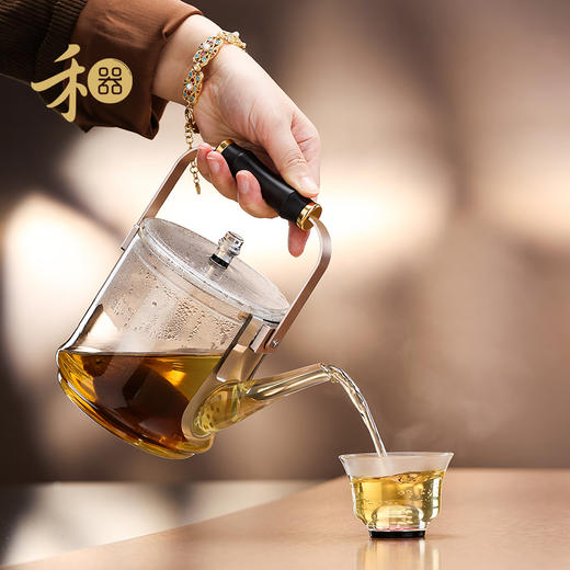 禾器木作·君若壶（滤片款） 煮茶壶高硼硅烧水壶 玻璃煮茶壶高端茶壶 商品图1