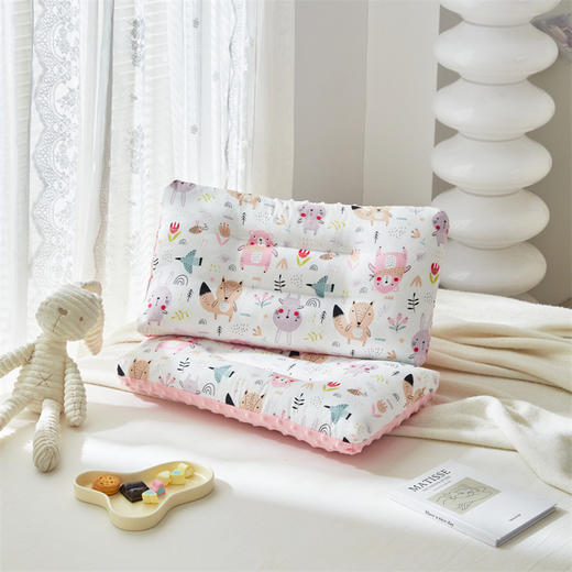 一体枕【儿童全棉枕头】 豆豆安抚枕A类纯棉 卡通学生枕头幼儿园午睡枕 商品图8