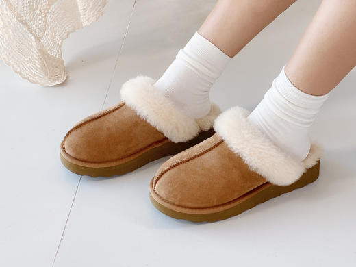 【隆丰起程--雪地靴专场】起程QICHENG包头羊毛拖SW3W203YW 商品图0