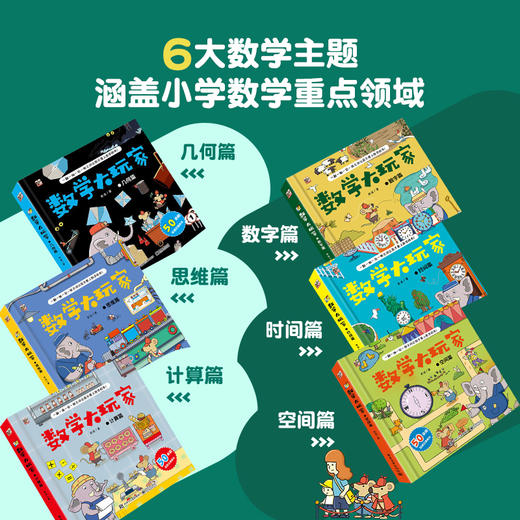 数学大玩家全6册 几何数学时间空间思维计算儿童趣味数学启蒙翻翻书立体书 数学思维训练游戏书玩转数学原理幼儿园小学数学启蒙 商品图1