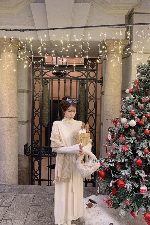 金蘑菇菇 满分心动 美人op / 请体验一体机针织裙才有的慵懒舒适 商品图5