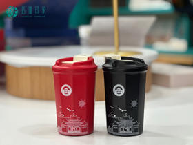 武大建筑线稿咖啡杯保温杯