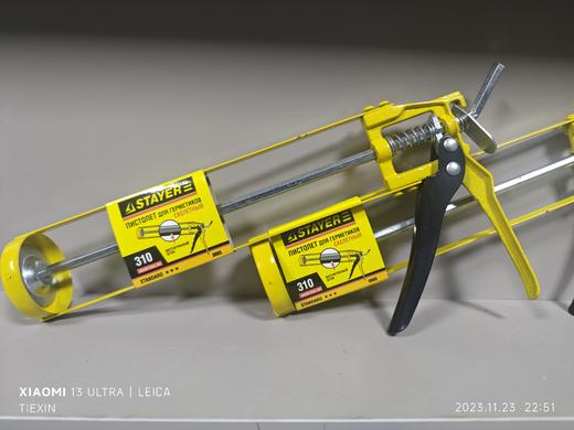 加厚型玻璃胶枪打胶枪双柱玻璃胶枪双杆压胶枪堵缝专用枪手动胶枪软压胶枪 商品图1