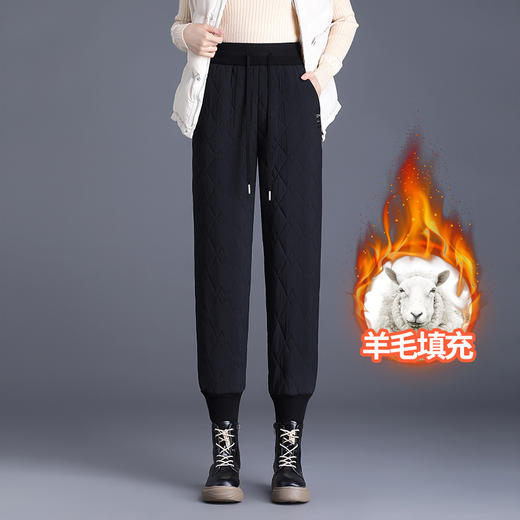 MYX-KDFY-82162-Y羊毛小脚裤冬季时尚新款女装厚款哈伦裤小脚靴裤长裤子 商品图0