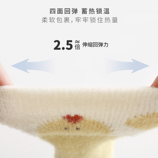 【新生儿毛绒袜5双】冬季新品0~5岁新生儿宝宝袜子加厚加绒 保暖婴儿袜子可爱卡通地板袜 商品图2