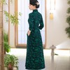 碎花连衣裙长袖女中高贵气质旗袍SYG-713 商品缩略图7