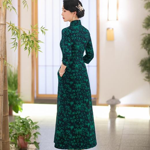 碎花连衣裙长袖女中高贵气质旗袍SYG-713 商品图7