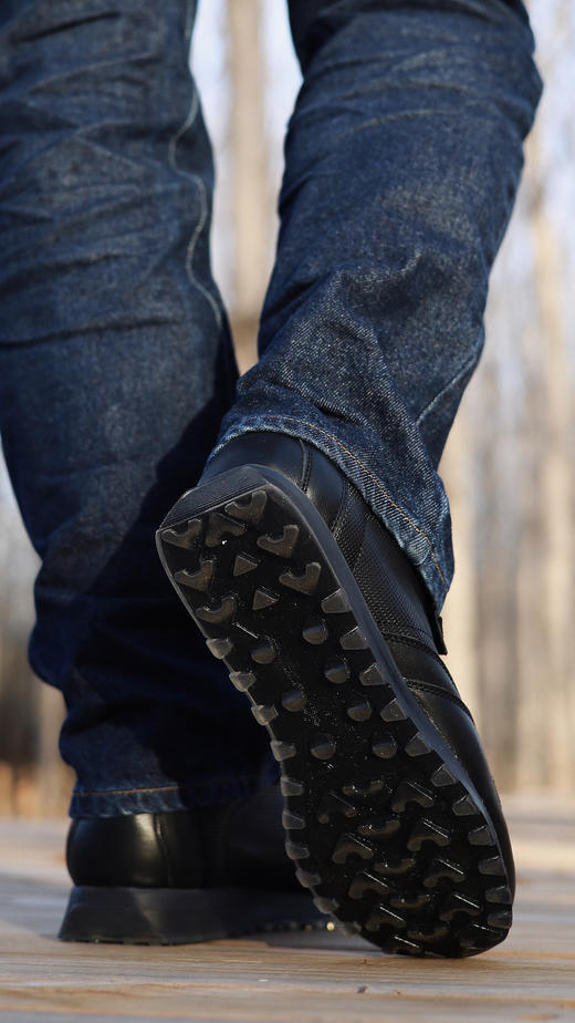 #断码特价41码#西班牙原产时尚超舒适高端轻奢休闲皮鞋男款C848黑色(一脚蹬款式） 商品图11