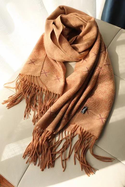 布兰卡羊毛围巾披肩两用长巾 商品图3