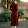 碎花连衣裙长袖女高贵气质秋冬旗袍SYG-700 商品缩略图5