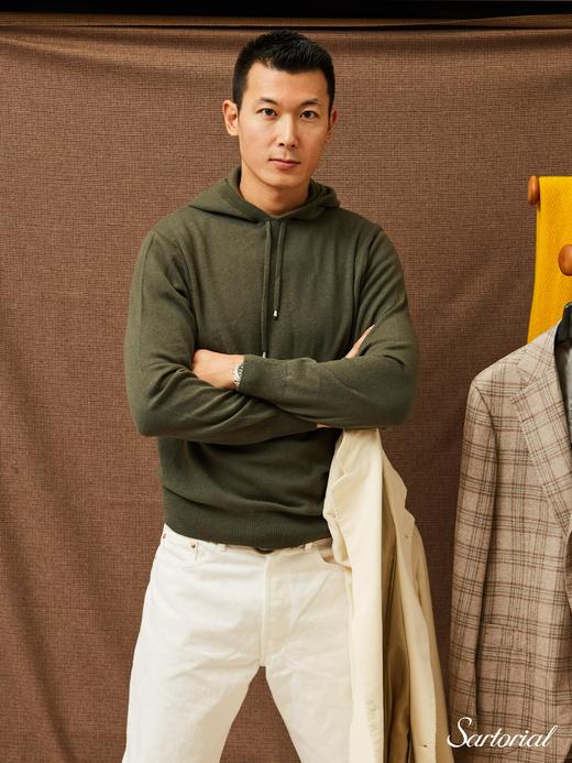 Dalmo 绿色羊绒帽衫 商品图8