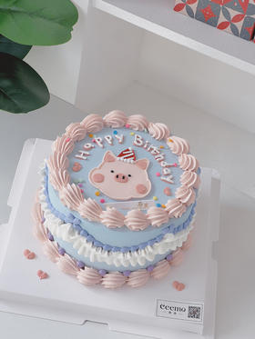 猪猪手绘蛋糕