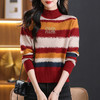 短款毛衣秋冬半高领打底衫，新款拼色时尚洋气内搭条纹上衣CC-101-35353 商品缩略图2