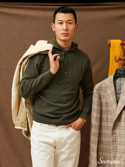 Dalmo 绿色羊绒帽衫 商品图7