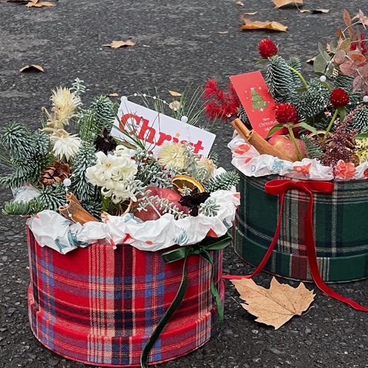 【圣诞花盒】英伦风格子花盒（22*13cm) 商品图4
