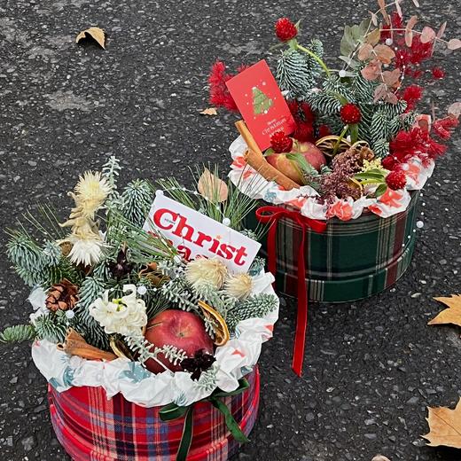 【圣诞花盒】英伦风格子花盒（22*13cm) 商品图2