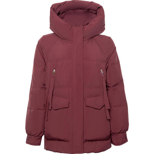 QYMKED-53910-Y 时尚保暖羽绒服宽松休闲女装短款羽绒服2023年冬季新款加厚羽绒服 商品图4