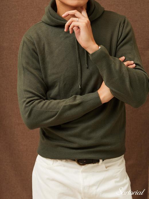 Dalmo 绿色羊绒帽衫 商品图9