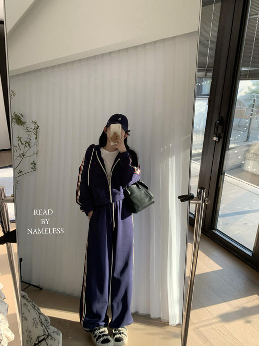 Read Nameless /藏青色樱桃加绒套装 商品图7