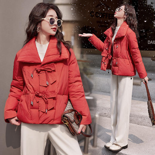 冬装新款，拥有泡芙空气感般效果蓬松舒适暖意包白鸭绒羽绒服HR-SNX2872 商品图2