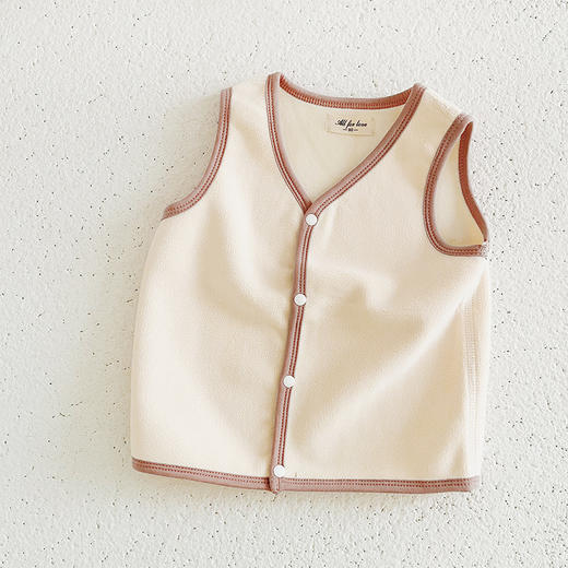 【儿童奥利绒马甲】2023秋冬新款儿童加绒马甲背心 纯色奥利绒男女宝宝背心保暖内穿 商品图4
