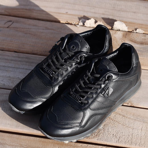 #断码特价41码#西班牙原产时尚超舒适高端轻奢休闲皮鞋男款C848黑色(一脚蹬款式） 商品图8