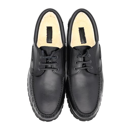 限时特价——葡萄牙原产男士温暖舒适棉内衬休闲皮鞋一脚蹬KILIMANJARO乞力马扎罗-黑色 商品图5