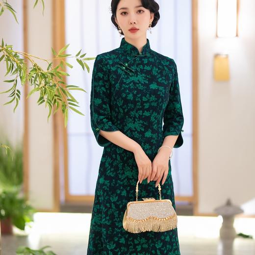 碎花连衣裙长袖女中高贵气质旗袍SYG-713 商品图4