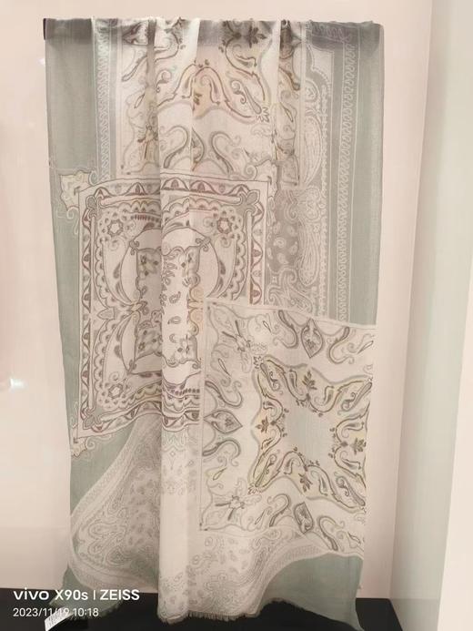 布兰卡羊绒印花长巾 商品图3